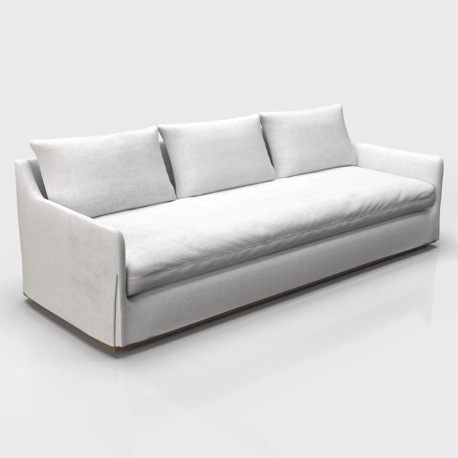 Skirted Track Arm 3 Seatter Sofa PBR 3D Model_01